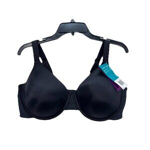 Vanity Fair Beauty Back Smoothing Full Figure Bra 42D Black Underwire 76380